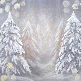 Fagyos erdő vászon fotós háttér 210x140 cm 