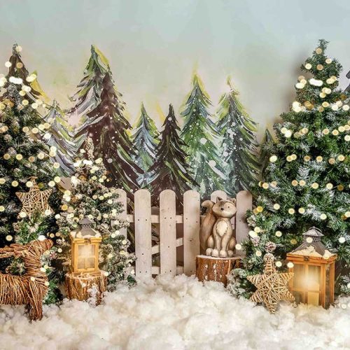 Karácsonyi fenyves fabric fotós háttér 220x147 cm 
