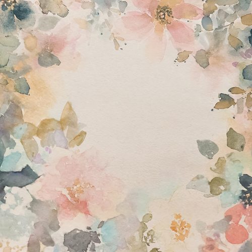 Akvarell flowers fabric fotós háttér 220x147 cm 