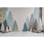 Fenyőfás dekoráció fényzáró textil fotós háttér 240x160 cm