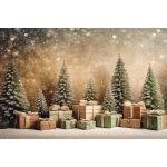 Óarany karácsony fényzáró textil fotóháttér 270x180cm