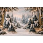 Karácsonyi romantika fabric fotóháttér 220x147 cm