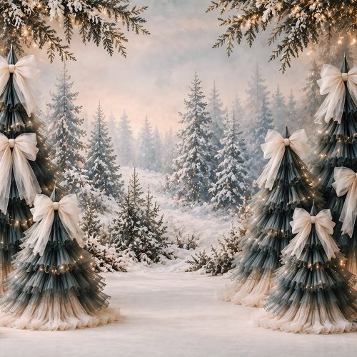 Karácsonyi romantika fényzáró textil fotóháttér 240x160cm