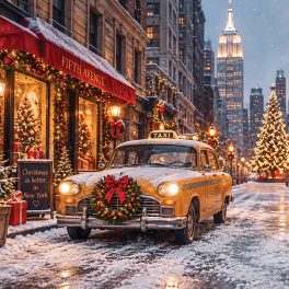 Christmas in New York fotóháttér 225x150cm